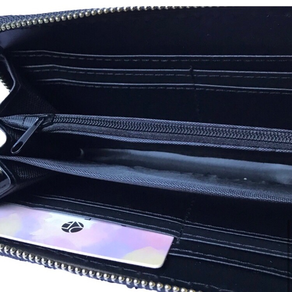 Amazing black glitter women’s fancy elegant holiday wedding wallet - Picture 4 of 9